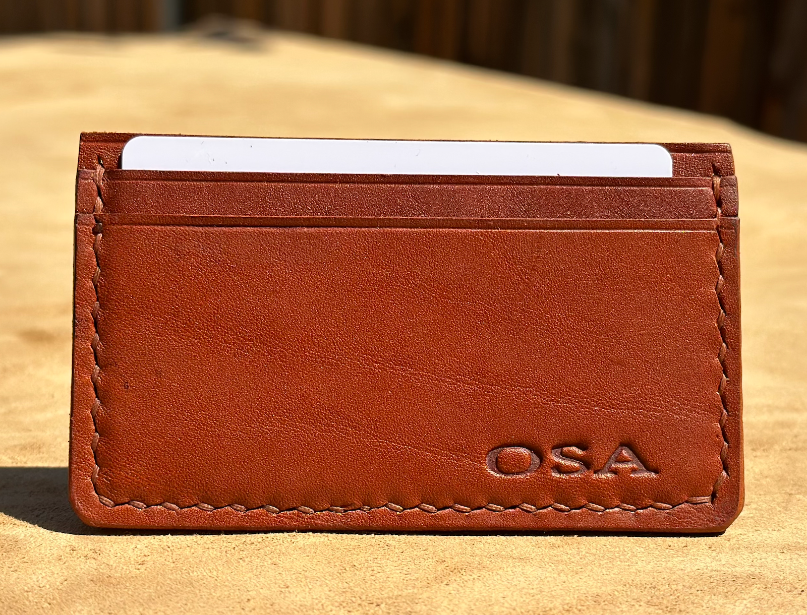 Card Holder with Snap Closure – Osa Leather, LLC