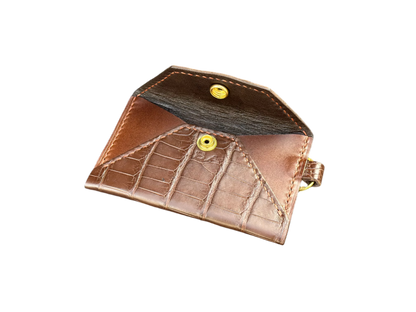 Card Holder with Snap Closure - Alligator