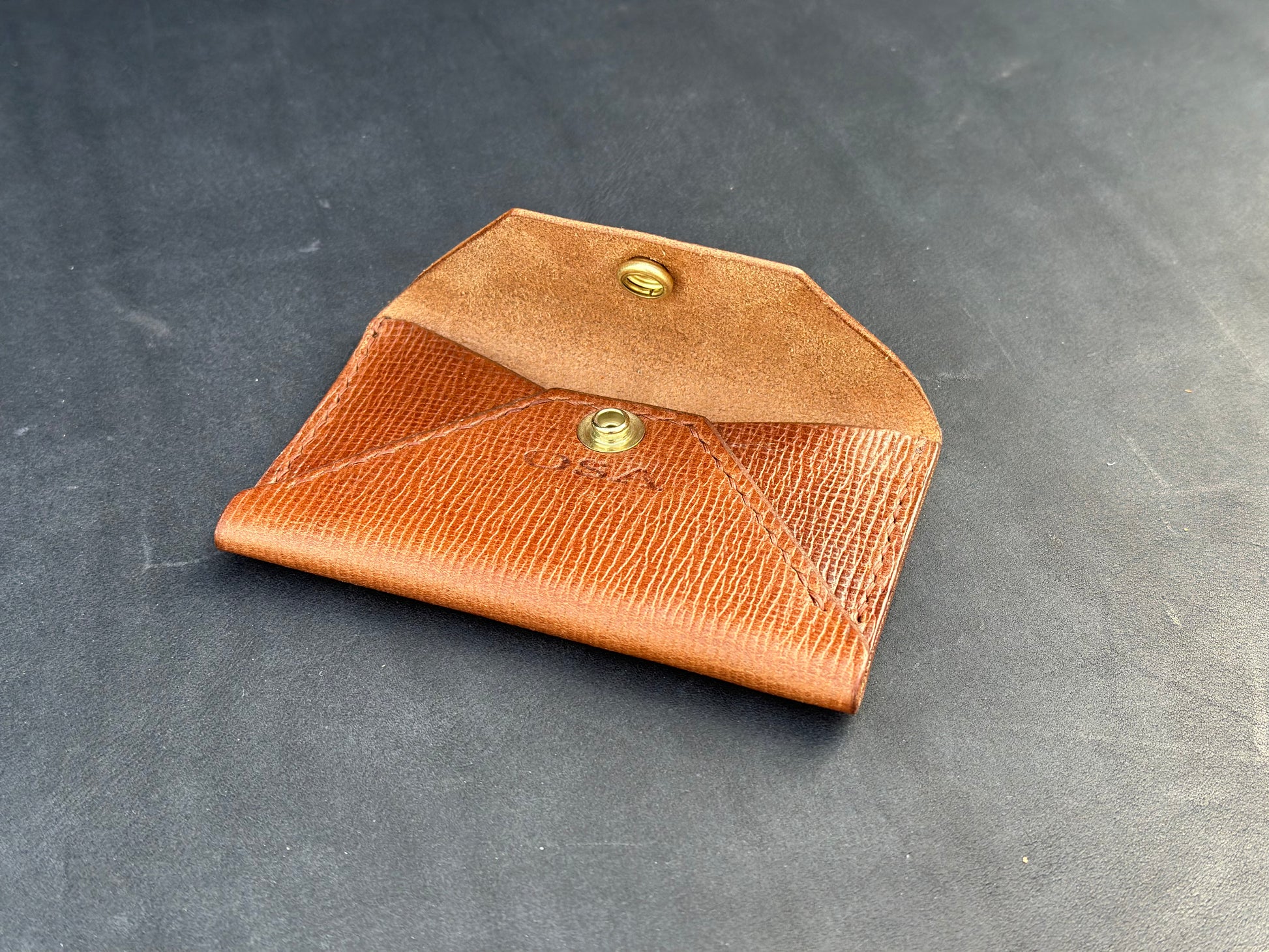 Card Holder with Snap Closure – Osa Leather, LLC
